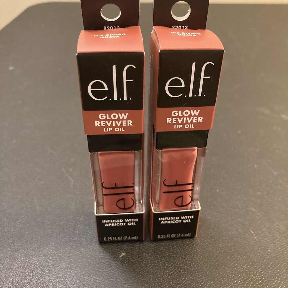 2x e.l.f. Glow Reviver Lip Oil‎ Hydrating Tinted Lip Oil with Jojoba Avocado Oil